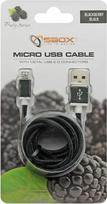 usb micro 0.5m - Sbox 1.5m USB-10315B Black - 2 nuotrauka