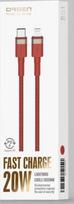telefono laidai - Orsen S51 Type C to Lightning 3A 1m red - 2 nuotrauka