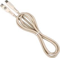 laidai 3a - Tellur Green Data Cable Type-C to Type-C 3A PD60W 1m nylon cream - 2 nuotrauka