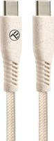 laidai 3a - Tellur Green Data Cable Type-C to Type-C 3A PD60W 1m nylon cream - 3 nuotrauka