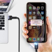 usb duomenu - Tellur Data cable USB to Lightning LED, Nylon Braided, 1.2m black - 2 nuotrauka