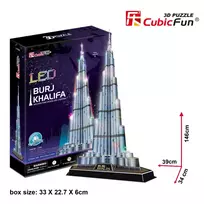 3d delione - 3D dėlionė Cubicfun Burj Khalifa 306-20508, 34 cm x 39 cm - 2 nuotrauka