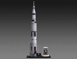 saturnas raketa - CubicFun 306-DS1059 3D dėlionė Apollo Saturn Rocket - 2 nuotrauka