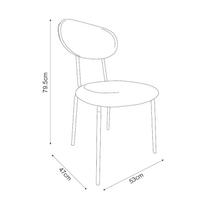 kede - Valgomojo kėdė Home4you Kira 40946, matinė, tamsiai pilka sp., 53 cm x 47 cm x 79.5 cm - 2 nuotrauka