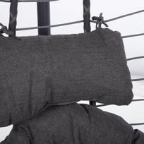 pakabinamos supynes - Pakabinamas krėslas Home4you GRANVIN, tamsiai pilka (Dark Grey) - 8 nuotrauka