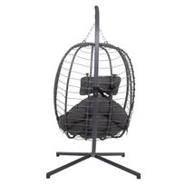 pakabinamos supynes - Pakabinamas krėslas Home4you GRANVIN, tamsiai pilka (Dark Grey) - 9 nuotrauka