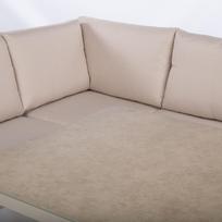 geliu staliukas - Lauko baldų komplektas UPLAND Stalas ir kampinė sofa Smėlio - 6 nuotrauka