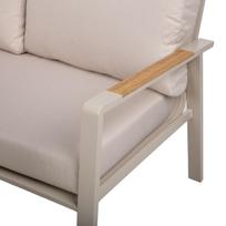 geliu staliukas - Lauko baldų komplektas UPLAND Stalas ir kampinė sofa Smėlio - 7 nuotrauka
