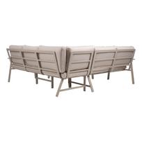 geliu staliukas - Lauko baldų komplektas UPLAND Stalas ir kampinė sofa Smėlio - 9 nuotrauka