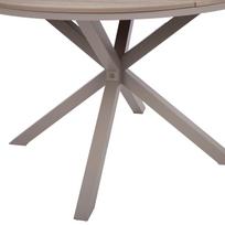 stalai apvalus 110 cm - Lauko stalas Home4you Porto, pilka sp./smėlio sp., 110.5 cm x 110.5 cm x 73 cm - 4 nuotrauka