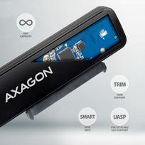 sata 3 kabelis - AXAGON ADSA-FP2A USB-A 5Gbps SLIM adapteris 2.5" SSD/HDD (Juodas) - 4 nuotrauka
