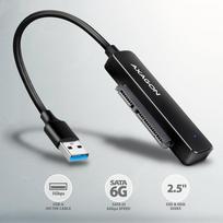 sata 3 kabelis - AXAGON ADSA-FP2A USB-A 5Gbps SLIM adapteris 2.5" SSD/HDD (Juodas) - 7 nuotrauka
