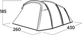 keturviete palapine - Keturvietė palapinė Easy Camp Hamra 4, mėlyna sp., 430 cm x 260 cm x 185 cm - 3 nuotrauka
