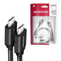 usb type c laidas 2 m - Axagon BUCM3-CM10AB USB-C – USB-C 3.2 Gen 1 laidas, 1m, PD 60W, 3A, pynė, Juodas (Black) - 3 nuotrauka