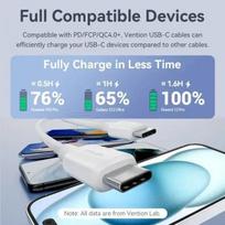 adapteriai type c - CABLE USB-C TO USB-C/2M BLUE TRCSH VENTION - 4 nuotrauka