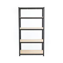 175 - 4IQ Sandėliavimo lentyna, 220 x 110 x 45 cm, 175 kg, Juoda (Black) - 8 nuotrauka