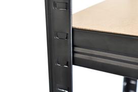 265 - Sandėliavimo lentyna Hatis, 180 x 90 x 45 cm, 265 kg, Juoda (Black) - 3 nuotrauka