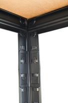 265 - Sandėliavimo lentyna Hatis, 180 x 90 x 45 cm, 265 kg, Juoda (Black) - 5 nuotrauka