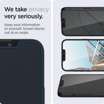 iphone 14 pro spigen - Spigen "Glas.TR EZ FIT Privacy Glass" Apple iPhone 13/13 Pro - 2 vnt. - 3 nuotrauka