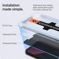 iphone 14 pro spigen - Spigen "Glas.TR EZ FIT Privacy Glass" Apple iPhone 13/13 Pro - 2 vnt. - 5 nuotrauka