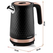juodas virdulys - Berdsen BD-705 1.7L Elektrinis virdulys Juodas ir Varinis (Black and Copper) - 11 nuotrauka