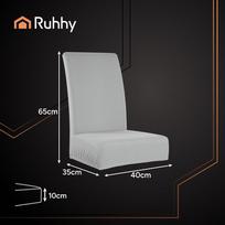 pilis - Ruhhy Kėdžių užvalkalai - 6 vnt. šviesiai pilki (Light Grey) 25991 - 11 nuotrauka