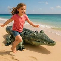 plaukimo lenta - Intex Ride On Swimming Board Realistic Gator  Age 3+, 170 x 86 cm - 2 nuotrauka