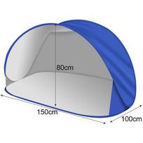 papludimio palapine - Trizand paplūdimio palapinė 150x100x80cm mx-17648, mėlyna (Blue) - 5 nuotrauka