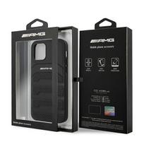 iphone 12 black mini - AMG Leather Debossed Lines case for iPhone 12 mini - black - 2 nuotrauka