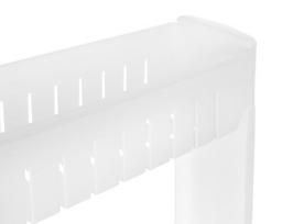 vonios baldai - Mobili virtuvės lentyna ant ratukų, balta (White) - 2 nuotrauka