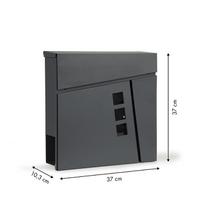 laisku dezute - Pašto dėžutė ModernHome HPB932-8, antracito, 37 cm x 10.3 cm x 37 cm - 4 nuotrauka