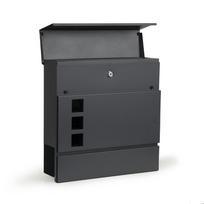 laisku dezute - Pašto dėžutė ModernHome HPB932-8, antracito, 37 cm x 10.3 cm x 37 cm - 5 nuotrauka