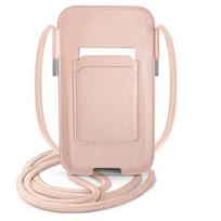s bag - Guess "PU Saffiano Metal Logo Pouch S/ M" Pink - 2 nuotrauka