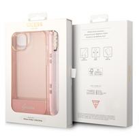 iphone 15 rozinis - Guess "Translucent Hardcase with strap iPhone 14 Plus (GUHCP14MHGCOHP)" - 2 nuotrauka