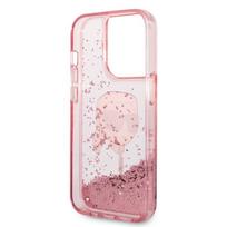 iphone 14 pro max deklas - Karl Lagerfeld "Glitter NFT Karl Head iPhone 14 Pro Max" Pink - 3 nuotrauka