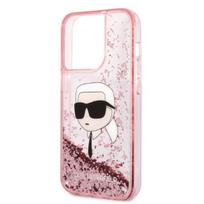 iphone 14 pro max deklas - Karl Lagerfeld "Glitter NFT Karl Head iPhone 14 Pro Max" Pink - 4 nuotrauka
