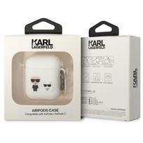 airpods senukai - Karl Lagerfeld Choupette Silicone Case for Airpods 1/ 2 White - 2 nuotrauka