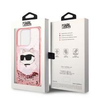 iphone 14 pro max deklas - Karl Lagerfeld "Glitter Choupette Head iPhone 14 Pro Max" Pink - 2 nuotrauka
