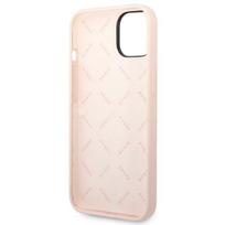 apple iphone 14 plus - Guess dėklas, skirtas iPhone 14 Plus 6,7 GUHCP14MSLTGP rožinis kietas dėklas, skirtas Silicone Line – trikampis - 3 nuotrauka