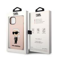iphone 14 silikoninis deklas - Apple iPhone 14 Plus Karl Lagerfeld dėklas silikoninis Ikonik (KLHMP14MSNIKBCP) rožinės spalvos - 2 nuotrauka
