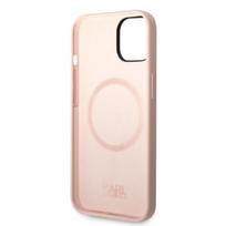 iphone 14 silikoninis deklas - Apple iPhone 14 Plus Karl Lagerfeld dėklas silikoninis Ikonik (KLHMP14MSNIKBCP) rožinės spalvos - 3 nuotrauka