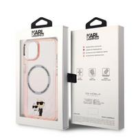 iphone 15 plus magsafe deklas - Apple iPhone 14 Plus Karl Lagerfeld dėklas Iconic Karl&Choupette Magsafe (KLHMP14MHNKCIP) rožinės spalvos - 2 nuotrauka