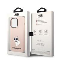 iphone 14 silikoninis deklas - Karl Lagerfeld "Silicone ChoupetteiPhone 14 Pro" Pink - 2 nuotrauka