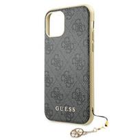 iphone xr deklai - Guess GUHCN61GF4GGR iPhone 11 6.1" / Xr grey/gray hard case 4G Charms Collection - 4 nuotrauka