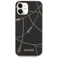 iphone 12 black mini - Guess Gold Chain Collection Back Case For Apple iPhone 12 Mini Black - 4 nuotrauka