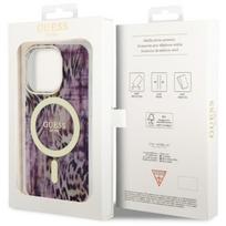 telefono deklas iphone 14 pro max - Guess "Leopard MagSafe iPhone 14 Pro Max" Pink - 2 nuotrauka