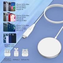 belaidis pakrovejas - Choetech T518 Magnetinis Belaidis Įkroviklis 15W (Baltas - White) - 3 nuotrauka