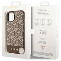 iphone 15 plus magsafe deklas - Guess "GCube Stripes MagSafe iPhone 14 Plus" Brown - 2 nuotrauka