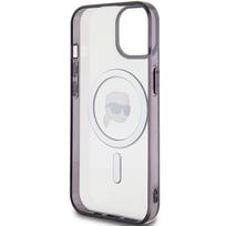 iphone 15 plus magsafe deklas - Karl Lagerfeld "KLHMP15MHKHNOTK Hardcase IML Karl`s Head MagSafe iPhone 15 Plus" - 3 nuotrauka