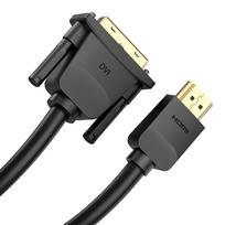 3m hdmi kabelis - Vention HDMI į DVI kabelis 3m ABFBI Juodas (Black) - 10 nuotrauka